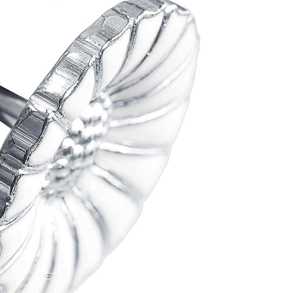 Daisy Ohrringe Silber Mit Weiße Emaille von Georg Jensen, Schneller Versand - Nordicspectra.de