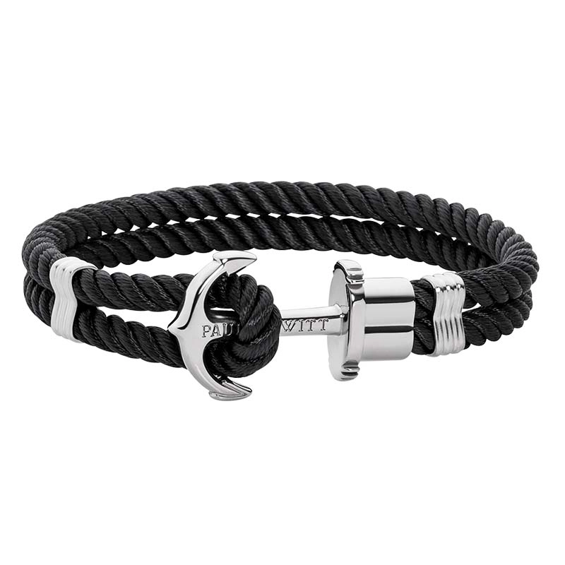 Paul Hewitt – Nylon Phrep Armband Svart/Silver