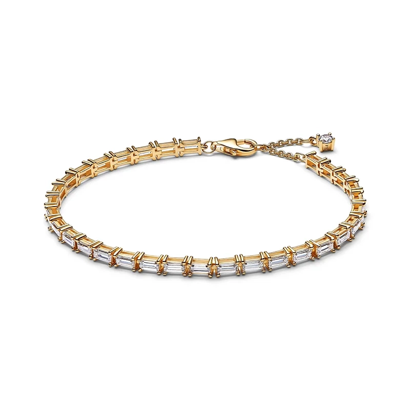 PANDORA - Baguette Tennisarmband Guld