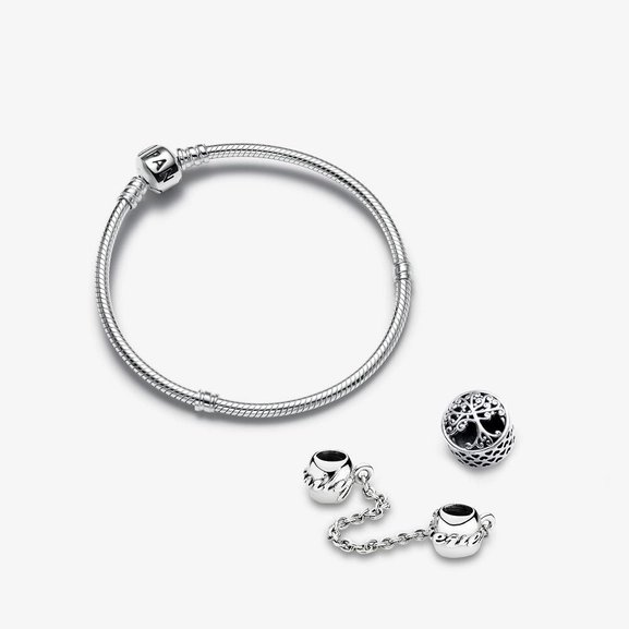 Presentset Familjerötter Berlocker & Armband - PANDORA - Snabb frakt & paketinslagning - Nordicspectra.se