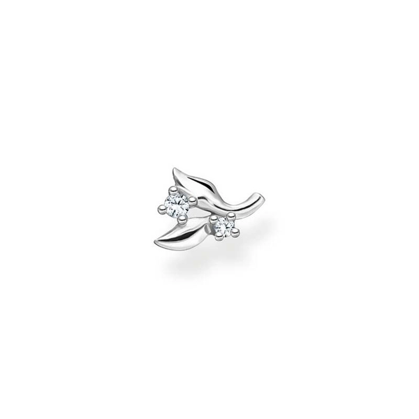 Einzel Ohrstecker Blätter Mit Weißen Steinen Silber von Thomas Sabo, Schneller Versand - Nordicspectra.de