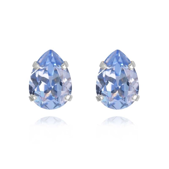 Mini Drop Stud Earrings Rhodium Light Sapphire - Caroline Svedbom - Nopea toimitus ja lahjapakkaus - Nordic Spectra