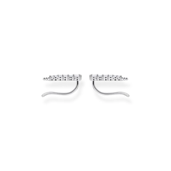Ohrringe Ear climber Eeiße Steine Silber von Thomas Sabo, Schneller Versand - Nordicspectra.de