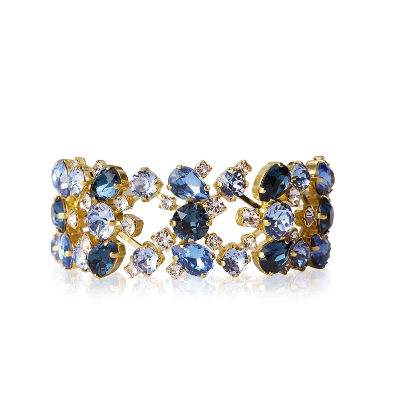 Caroline Svedbom - Aurelia Bracelet Gold Blue Combo