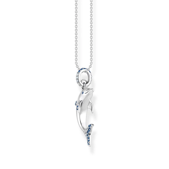 Kette Delfin Mit Blauen Steinen von Thomas Sabo, Schneller Versand - Nordicspectra.de