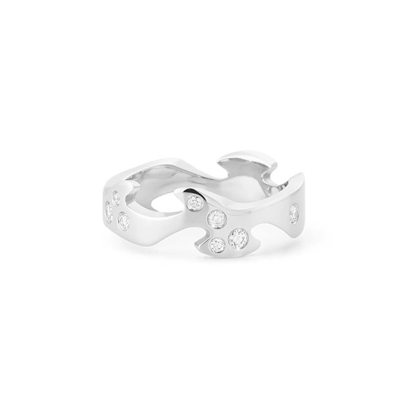 Fusion Mittring Vitguld & Diamanter - Georg Jensen ringar - Snabb frakt & paketinslagning - Nordicspectra.se
