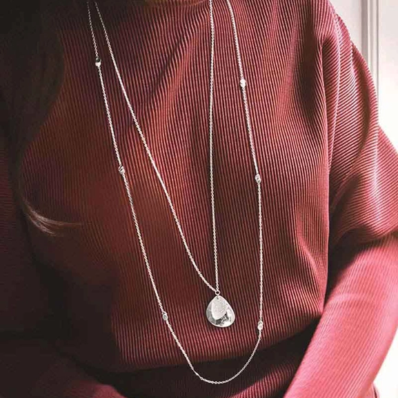Rocky Shore Drop Necklace Long - Drakenberg Sjölin Halsband - Snabb frakt & paketinslagning - Nordicspectra.se