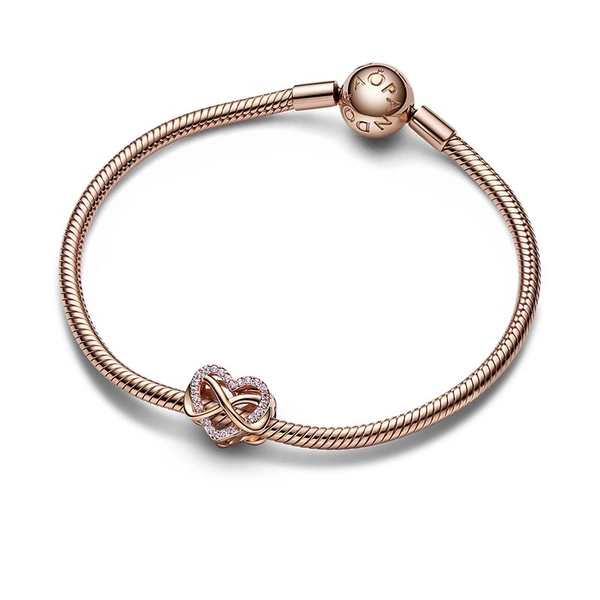 Familie Unendlichkeit Rosafarbenes Herz-Charm von PANDORA, Schneller Versand - Nordicspectra.de