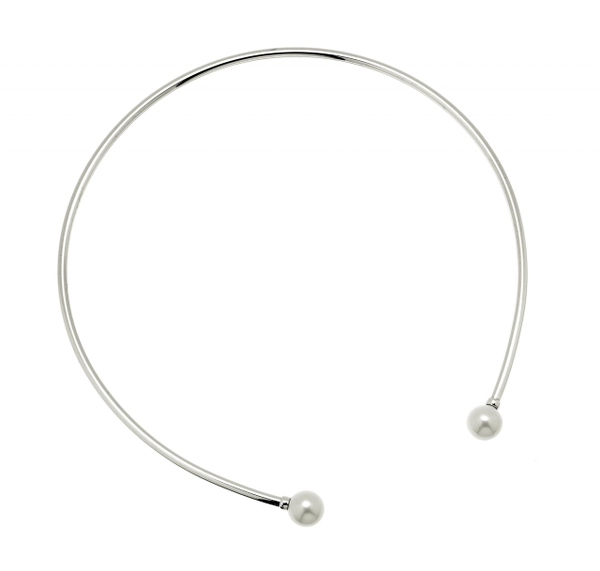 Pearl Bangle Neck Flex Silver -CU Jewellery - Snabb frakt & paketinslagning - Nordicspectra.se