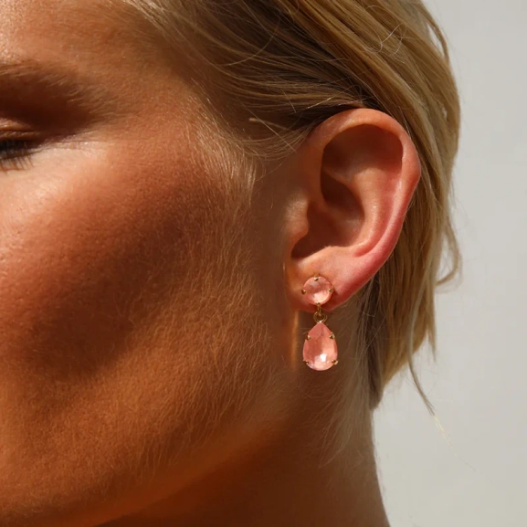 Mini Drop Earrings Gold Flamingo Ignite - Caroline Svedbom - Snabb frakt & paketinslagning - Nordic Spectra