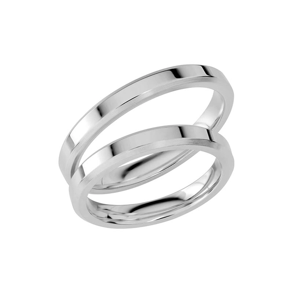SR1052-3 Platina - Vigsel- & förlovningsringar - Schalins - Fri storleksändring* - Nordic Spectra