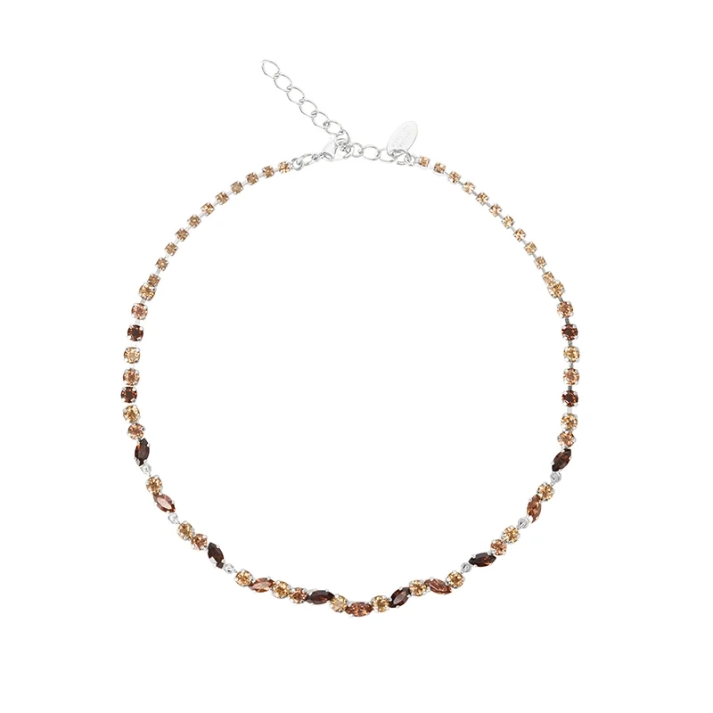 Caroline Svedbom - Alelia Necklace Rhodium Recreated Topaz Combo