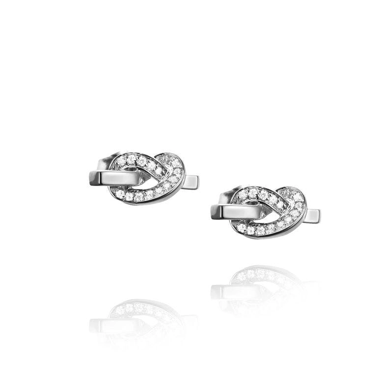 Efva Attling - Love Knot & Stars Ear White Gold