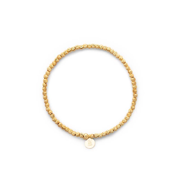 Cubic Elastic Bracelet Plain Gold -CU Jewellery - Snabb frakt & paketinslagning - Nordicspectra.se