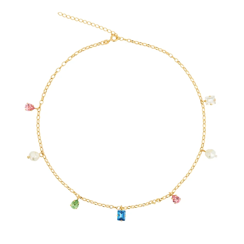 Caroline Svedbom - Lumina Necklace Gold Rainbow Combo