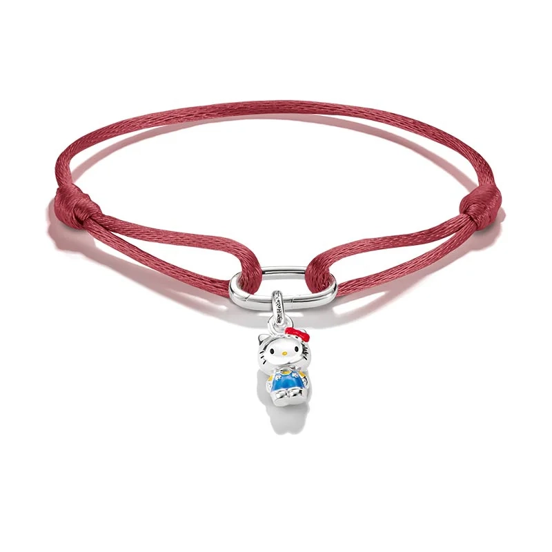 Thomas Sabo - Hello Kitty Textilarmband Burgundy