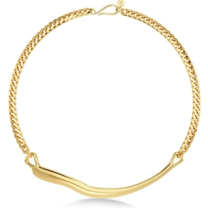 Guldpläterat halsband från Edblad med skulptural design