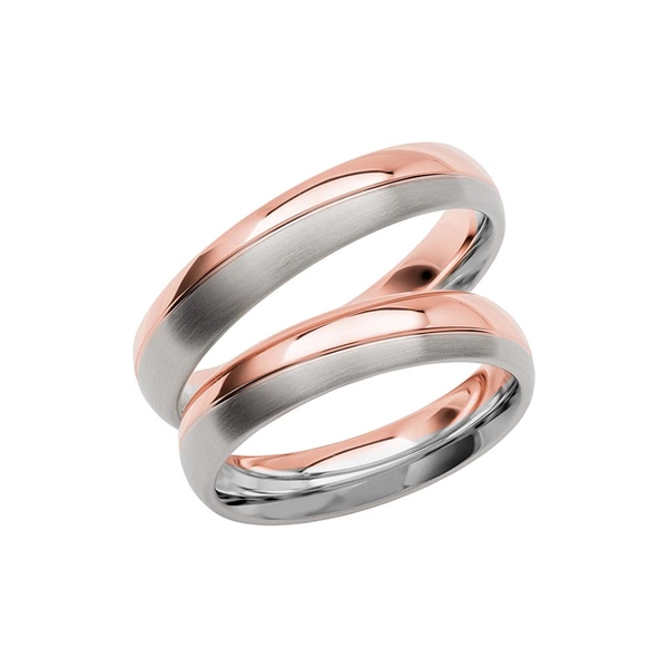 SR3023-4.5 Roséguld/Vitguld - Vigsel- & förlovningsringar - Schalins - Fri storleksändring* - Nordic Spectra
