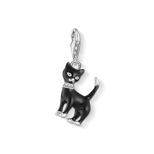 Charm-Anhänger Katze Schwarz von Thomas Sabo, Schneller Versand - Nordicspectra.de
