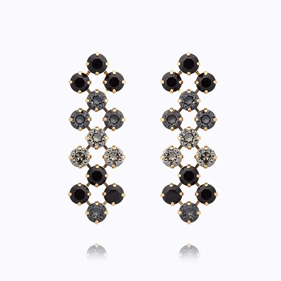 Livia Earrings Gold Black Combo - Caroline Svedbom - Nopea toimitus ja lahjapakkaus - Nordic Spectra
