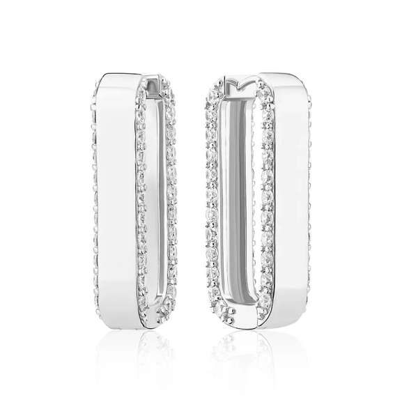 Maratea Grande Örhängen i silver med gnistrande Cubic Zirconia-stenar från Sif Jakobs