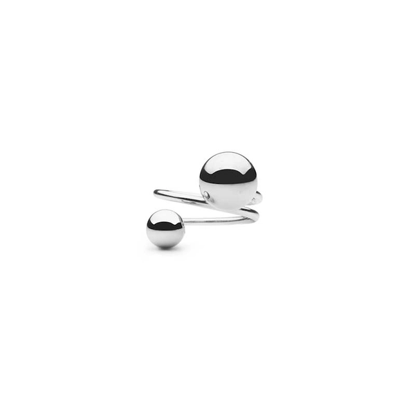 Globe Big Ring Silver -CU Jewellery - Snabb frakt & paketinslagning - Nordicspectra.se