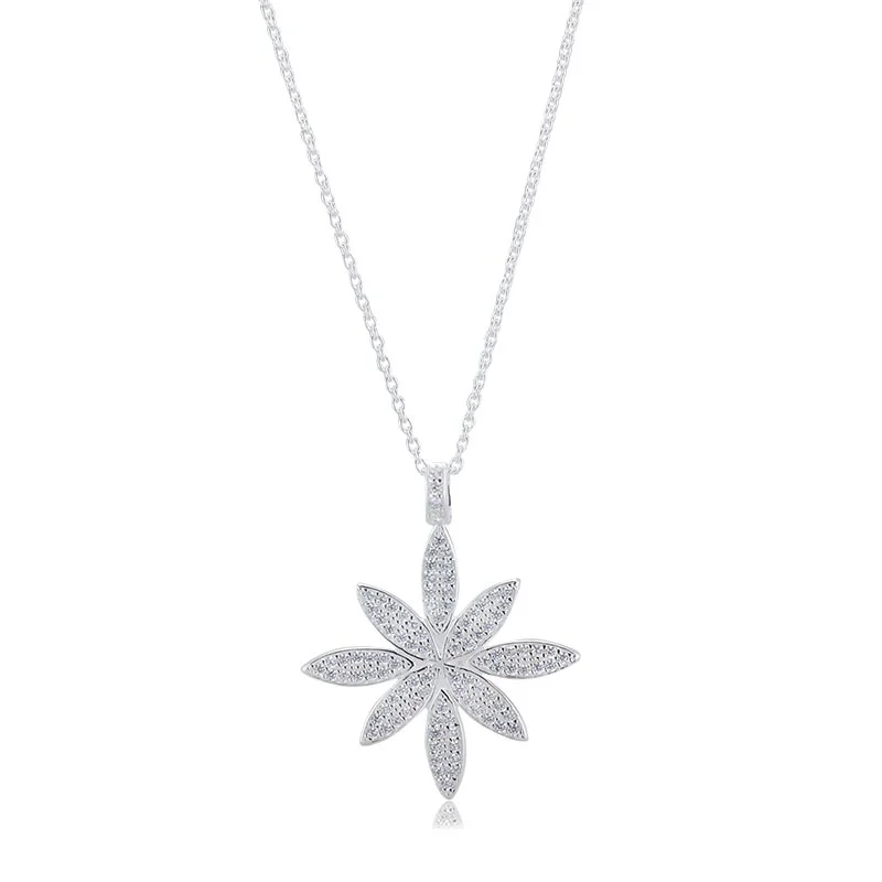 Carolina Gynning - Ellipse Flower Sparkling Halsband
