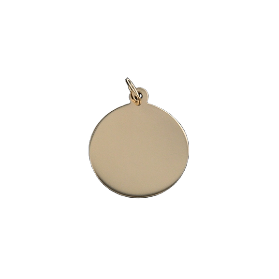 Gravyrsmycke med Gravyr Rondell 18 mm 18K Guld - Nordic Spectra - Personliga smycken - Nordic Spectra