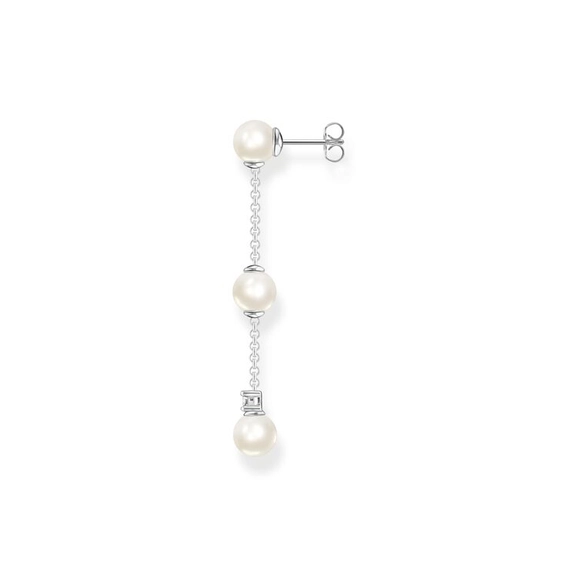 Einzel Ohrring Perlen Mit Weißem Stein Silber von Thomas Sabo, Schneller Versand - Nordicspectra.de
