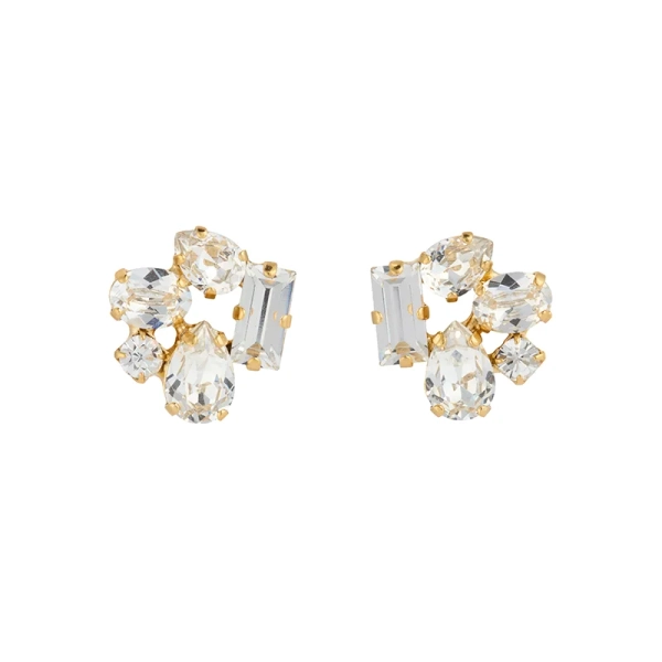Noelle Stud Earrings i guld med kristaller