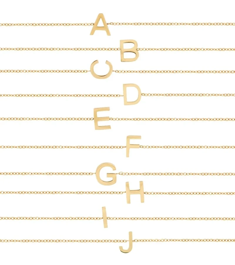 Letter Bracelet A-Ö Gold - Edblad - Snabb leverans - Gratis paketinslagning