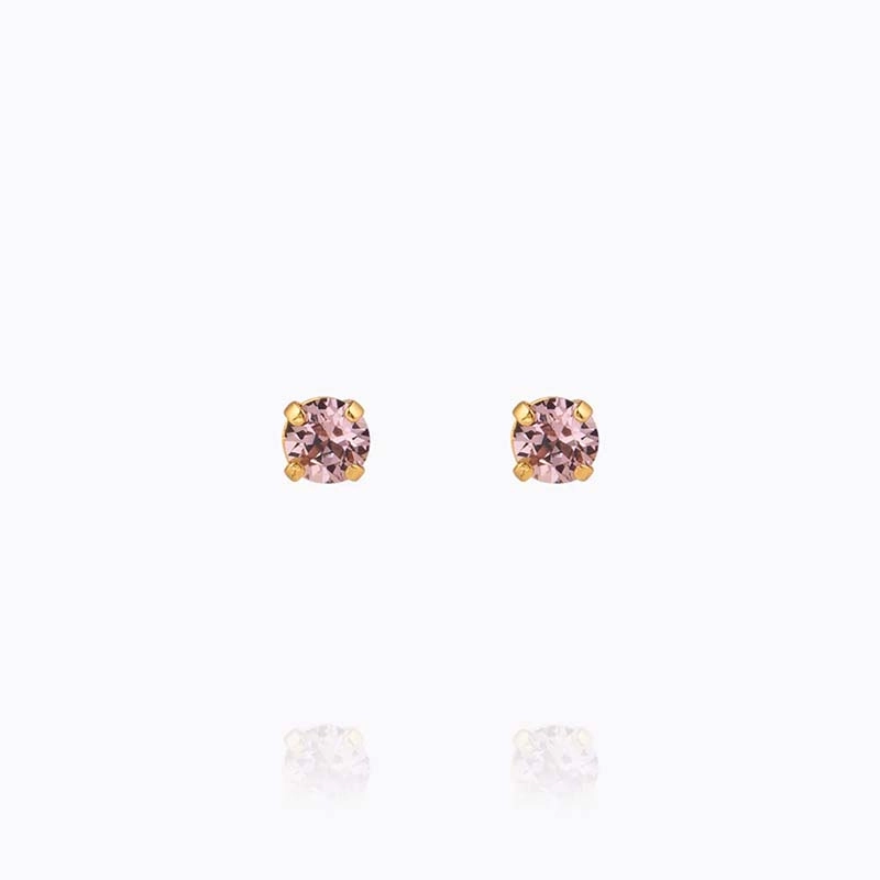 Caroline Svedbom - Mini Stud Earrings Gold Light Amethyst