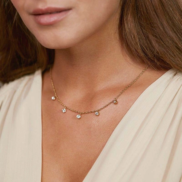 Dew Drop Necklace Multi Gold - Edblad - Snabb frakt & paketinslagning - Nordicspectra.se