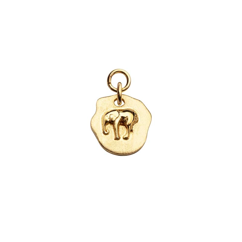 CU Jewellery - Letters Elephant Pendant for Hoops Gold