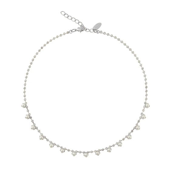 Lily Necklace Rhodium Pearl - Caroline Svedbom - Snabb frakt & paketinslagning - Nordic Spectra