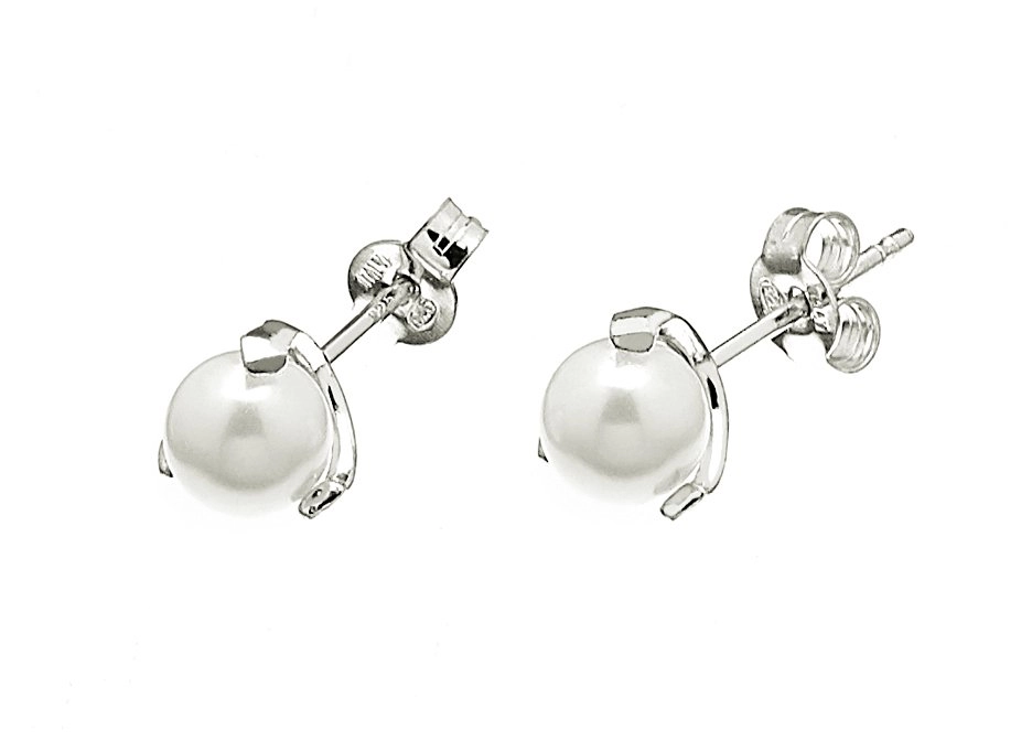 CU Jewellery - Pearl Small Stud Ear Silver