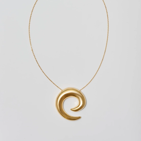 Mini Saturn Necklace Gold i 14K guldpläterat silver