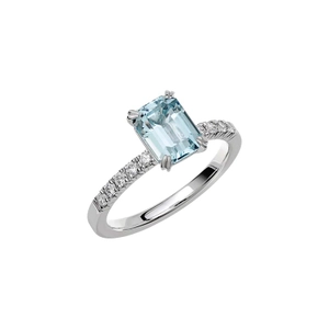 Fairytale 2 Aquamarine White Gold - Wedding & engagement rings - Schalins - Scandinavian design - Nordic Spectra