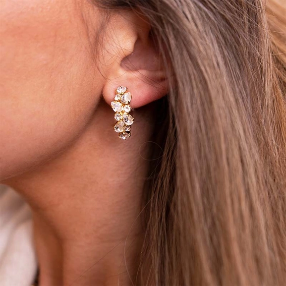 Gabriella Earrings Gold Crystal - Caroline Svedbom - Nopea toimitus ja lahjapakkaus - Nordic Spectra