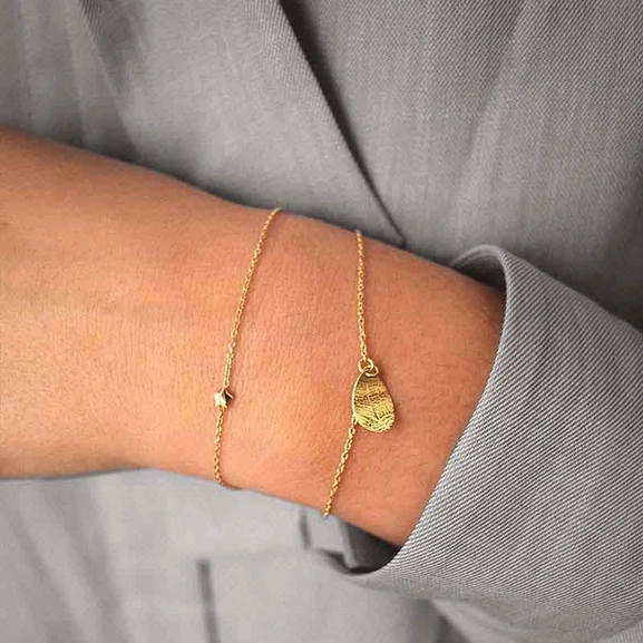 Leaf Drop Bracelet Gold - Drakenberg Sjölin Armband - Snabb frakt & paketinslagning - Nordicspectra.se