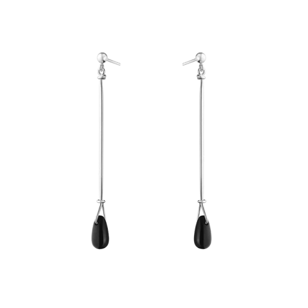 Vivianna Torun Long Earrings Black Agate - Georg Jensen - Designschmuck mit schnellen und sicheren Lieferungen - Nordic Spectra