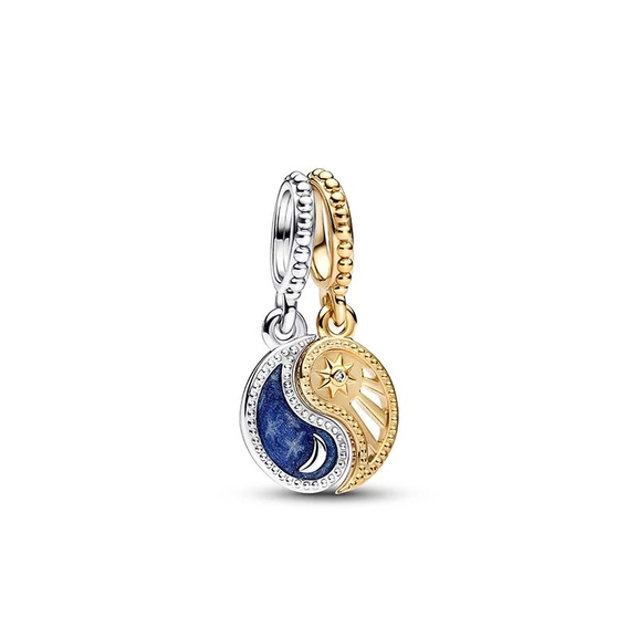Bicolor Teilbarer Sonne & Mond Charm-Anhänger - PANDORA - Nordic Spectra