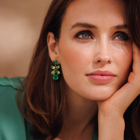 Mini Dione Earrings Gold Majestic Green Combo - Caroline Svedbom - Snabb frakt & paketinslagning - Nordic Spectra
