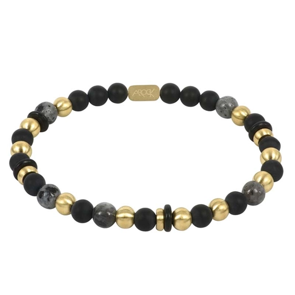 EDDIE Armband Svart/Guld - AROCK - Snabb frakt & paketinslagning - Nordicspectra.se