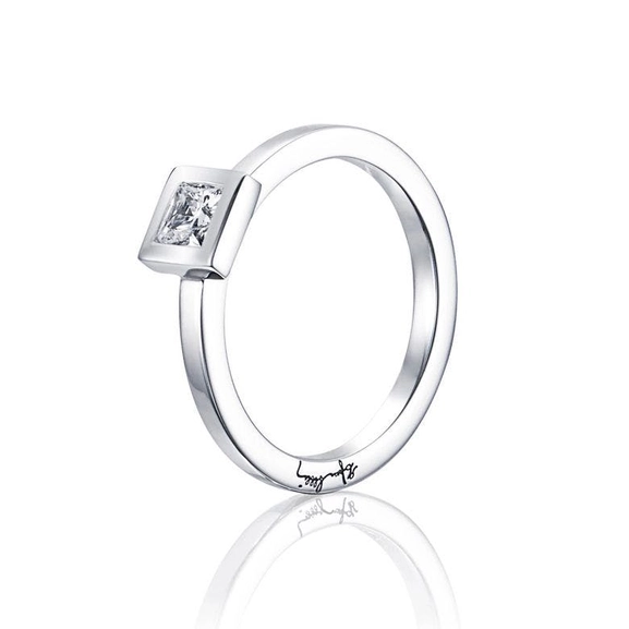 Princess Wedding Thin Ring 0.30 ct White Gold - Efva Attling ringar - Snabb frakt & paketinslagning - Nordicspectra.se