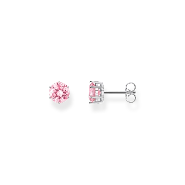 Silverörhängen med Stora Glittrande Briljantslipade Rosa Stenar - Thomas Sabo - Snabb leverans & paketinslagning - Nordic Spectra