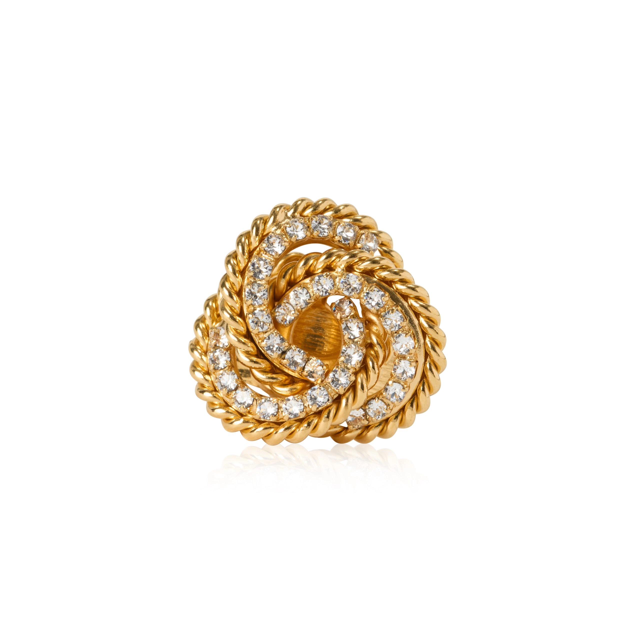 Caroline Svedbom - Juliette Ring Gold Crystal
