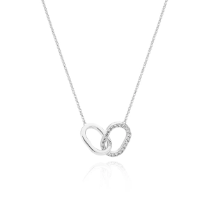 Capizzi Due Piccolo Halsband i silver med gnistrande Cubic Zirconia-stenar från Sif Jakobs