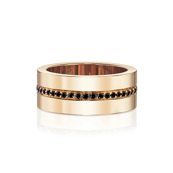 Wide & Black Stars Ring Gold - Efva Attling ringar - Snabb frakt & paketinslagning - Nordicspectra.se