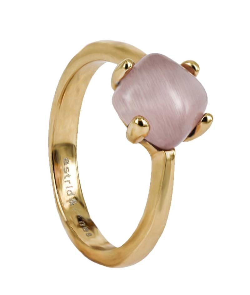 VICTORIA Ring Rosa/Guld - Astrid & Agnes - Snabb frakt & paketinslagning - Nordicspectra.se